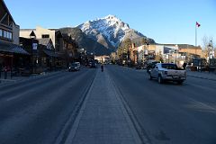 10C Looking Down Banff Avenue With Cascade Mountain Late Afternoon In Winter.jpg